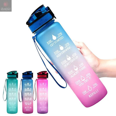 10 00Ml Sports Water Bottle Gradient Plastic Water Cup BrandMe24