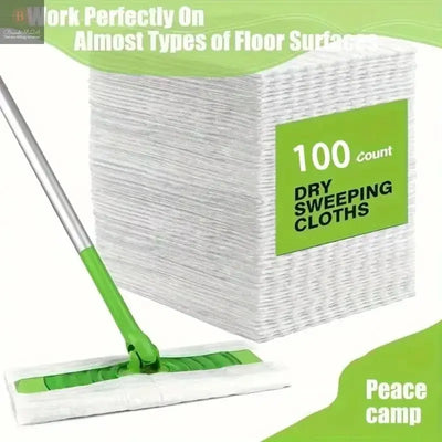 30/200Pcs Of Dust Removal Paper Disposable Household Dust Removal Cloth Electrostatic Mop Pad Floor Tile Floor Cleaning Supplies BrandMe