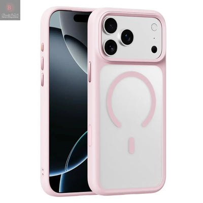 Applicable To 17ProMax Phone Case Skin Feeling Frosted Transparent Magnetic Drop-resistant Protective Cover BrandMe