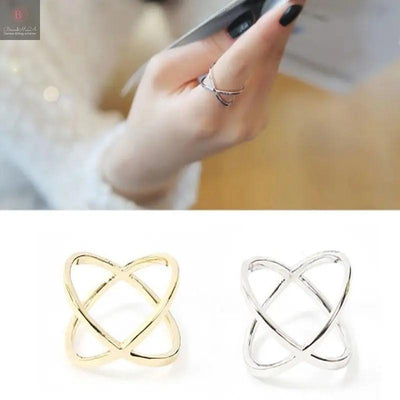 Crisscross joint ring BrandMe24
