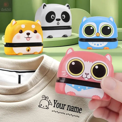 Benutzerdefiniertes Reise-Stempelset für Kinder – personalisiertes wasserfestes Namenssiegel mit Öko-Tinte, Schulbedarf und Geschenkideen für den Kindergarten BrandMe