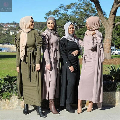 Fashion Women's Solid Muslim Cardigan BrandMe24