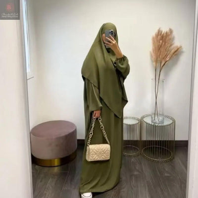 Female Casual Solid Color Turban Robe Dress Suit BrandMe24