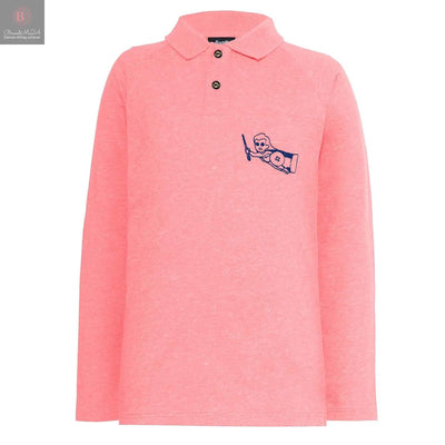 Girls and Boys Pink Polo Shirt-0