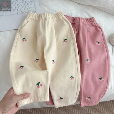 Girls pants Spring and Autumn new Western Children's baby beige casual pants Cotton girls  trousers Fashion BrandMe24