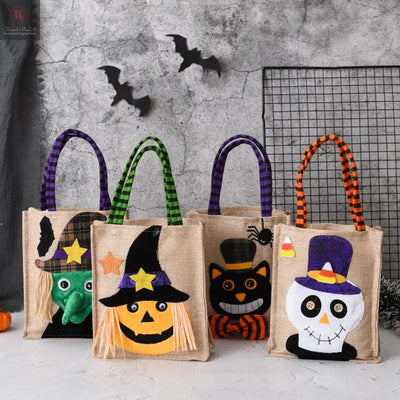 Halloween Candy Tote Bag For Kids Funny Creative Witch Skull Pumpkin Gift Handbag Small Jewelry Props Shopping Bags BrandMe24