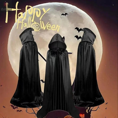 Halloween Cloak Costumes Wizard Cloak For Children Hooded Capes Mantle Black Party Decoration BrandMe24