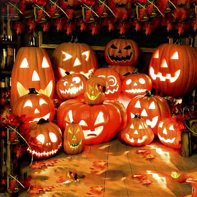 Halloween Decoration Scream Pumpkin Led Festival Accessories Decorations Bright Materials Ring Light Fairy Lights Night Outdoor BrandMe