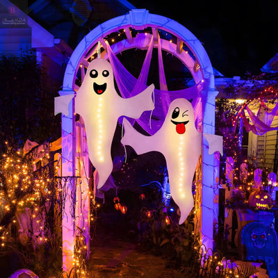 Hanging Ghost with Lights Large Spooky Outdoor Tree Wrap Ghost Decoration for Halloween Party Lawn Haunted House Props Supplies BrandMe24