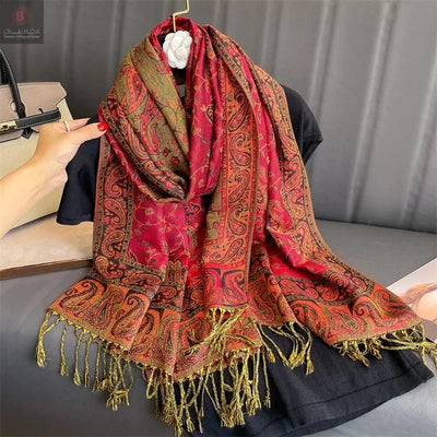Luxusmarke Herbst Kaschmir Pashmina Schal Dame wickeln warme Winters chals Design drucken weibliche Foulard Baumwolle Stolen Schal BrandMe