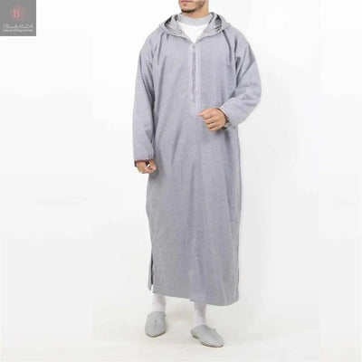 Men's Fashion Casual Hooded Shirt Muslim Robe BrandMe24