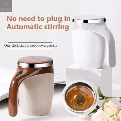 Rechargeable Model Automatic Stirring Cup Coffee Cup High Value Electric Stirring Cup Lazy Milkshake Rotating Magnetic Water Cup BrandMe24