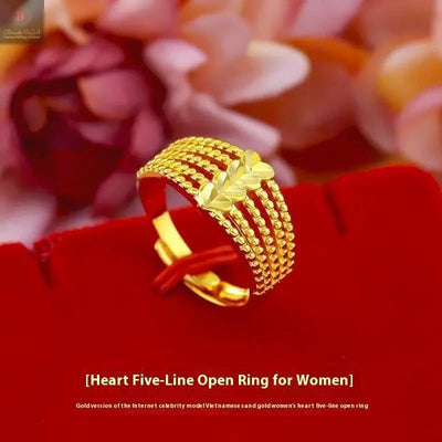 Ring Variety Special-interest Design Fu Character Heart BrandMe
