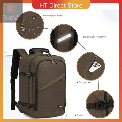 S/M/L Kono Cabin bag-Minimalist, Lightweight, Compatible with Ryanair hand luggage, Travel Backpack, 20L-38L BrandMe24