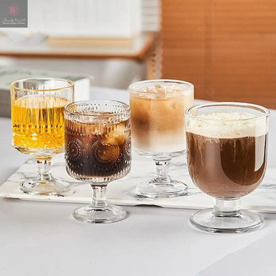 Short Foot SUNFLOWER Glass Coffee Cup Cold Extract Latte BrandMe