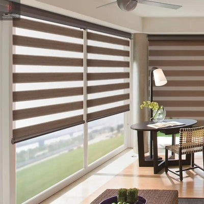 Soft Gauze Curtain Semi-Shading Rolling Curtain Roll-Up Curtain Electric Zebra Curtain BrandMe24