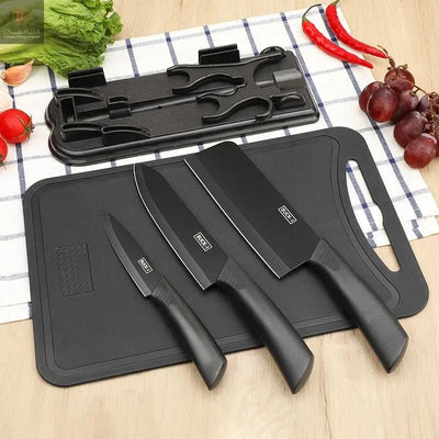 Stainless Steel Kitchen Knife and Cutting Board BrandMe24