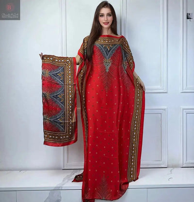 WINYI African Muslim Lady Summer Boho fashion Printed Kaftan holiday Dress loose Streetwear Abaya with belt beach dress BrandMe24